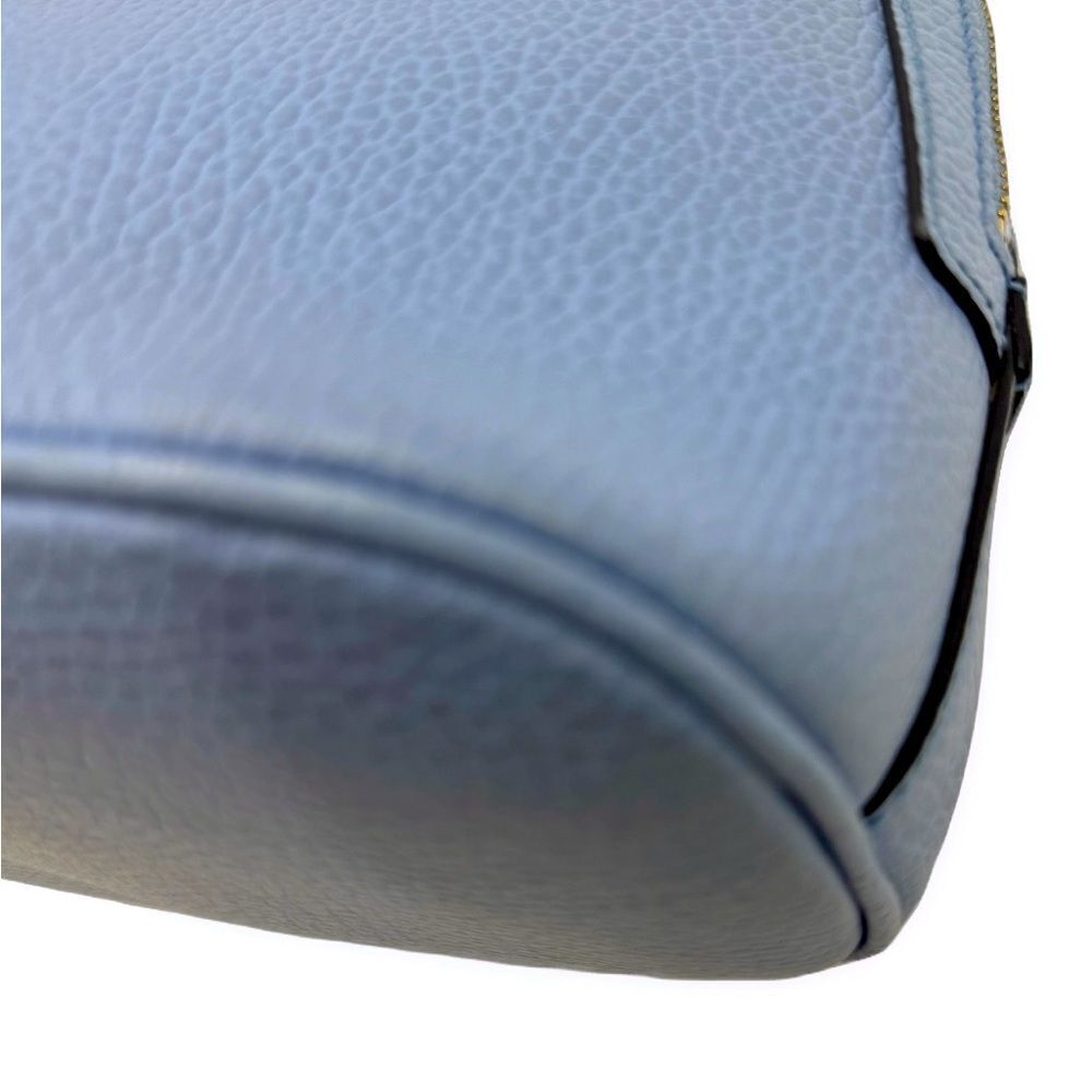 Auth Gucci Small Dollar Calfskin Dome Mineral Blue 2way GG Charm Bag Satchel - Picture 12 of 16
